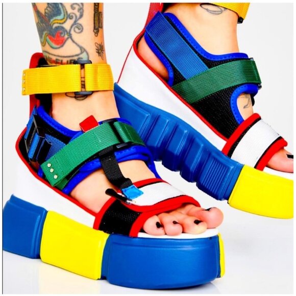 Anthony Wang‎ Cranberry 02 Platform Sandals Womens Size 40 9/9.5 NWB - Picture 1 of 16